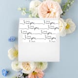 "I Heart You Liner | Set of 25 Square Envelope Liners" - Envelope Liners in black by Nikki Turner