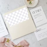 "A7 Envelope Liners Lavender Checkerboard Square Flap (set of 10)" - Envelope Liners in purple by Design by Laney
