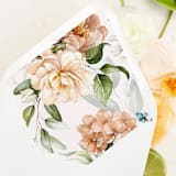 "Blush and Peach Floral | Set of 25 Euro Envelope Liners" - Envelope Liners in pink by Nikki Turner