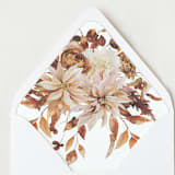 "Autumn Floral Liner | Set of 25 Euro Envelope Liners" - Envelope Liners in brown by Nikki Turner