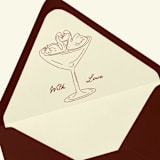 "With Love Swan Cocktail Envelope Liner | Set of 10" - Envelope Liners in multicolorassorted-colors by Paper Haven