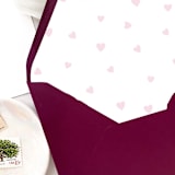 "A7 Envelope Liners Pink Cute Hearts (set of 10)" - Envelope Liners in pink by Design by Laney