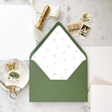 "A7 Envelope Liners Pink Cute Hearts (set of 10)" - Envelope Liners in pink by Design by Laney