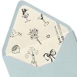 "Wedding Doodles Envelope Liner | Set of 10" - Envelope Liners in multicolorassorted-colors by Paper Haven