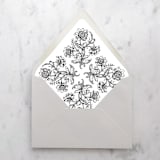 "A7 Envelope Liners Quad Scroll Black (set of 10)" - Envelope Liners in black by Design by Laney