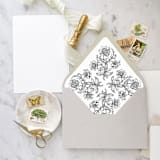 "A7 Envelope Liners Quad Scroll Black (set of 10)" - Envelope Liners in black by Design by Laney