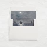 "A7 Fine Art Envelope Liners Square Flap // Moonlit Voyage (Set of 25)" - Envelope Liners in gray by Clover and Lamb