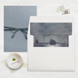 "A7 Fine Art Envelope Liners Square Flap // Moonlit Voyage (Set of 25)" - Envelope Liners in gray by Clover and Lamb