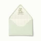 "Custom Pet Illustration Striped Envelope Liner | Set of 10" - Envelope Liners in multicolorassorted-colors by Paper Haven