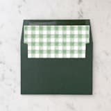 "A7 Envelope Liners Holiday Gingham Green (set of 10) Square" - Envelope Liners in green by Design by Laney