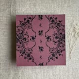 "Versailles Nocturne Merlot envelope liner for A7 square flap envelope | pack of 10" - Envelope Liners in purple by Ivory Invitations