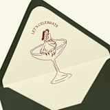 "Let’s Celebrate Couple Cocktail Envelope Liner | Set of 10" - Envelope Liners in multicolorassorted-colors by Paper Haven