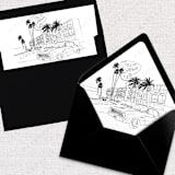 "Palm Springs Skyline Envelope Liner with custom text/saying | Set of 10 | For 5x7 Minted Square Flap Envelope" - Envelope Liners in white by Kimee Meyer