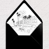 "Palm Springs Skyline Envelope Liner with custom text/saying | Set of 10 | For 5x7 Minted Square Flap Envelope" - Envelope Liners in white by Kimee Meyer