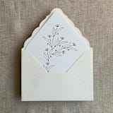 "Jessica minimalist black envelope liner for A7 euro flap envelope | pack of 10" - Envelope Liners in black by Ivory Invitations