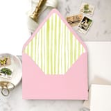 "A7 Envelope Liners Chartreuse Green Stripes (set of 10)" - Envelope Liners in green by Design by Laney