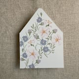 "Seao floral liner for A7 euro flap envelope | pack of 10" - Envelope Liners in multicolorassorted-colors by Ivory Invitations
