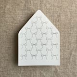 "Sage ribbon bows printed envelope liner for A7 euro flap envelope | pack of 10" - Envelope Liners in green by Ivory Invitations