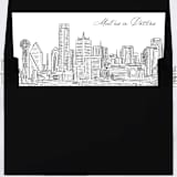 "Dallas Texas Skyline Envelope Liner with custom text/saying | Set of 10 | For 5x7 Minted Square Flap Envelope" - Envelope Liners in white by Kimee Meyer