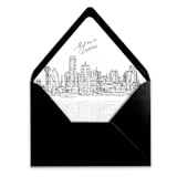 "Dallas Texas Skyline Envelope Liner with custom text/saying | Set of 10 | For 5x7 Minted Square Flap Envelope" - Envelope Liners in white by Kimee Meyer