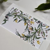 "Provence Watercolor Square Envelope Liner | Set of 10" - Envelope Liners in white by Campofiore Paper Studio