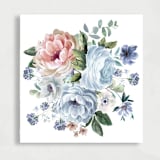 "Powder Blue and Blush Floral  | Set of 25 Envelope Liners" - Envelope Liners in blue by Nikki Turner