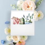 "Powder Blue and Blush Floral  | Set of 25 Envelope Liners" - Envelope Liners in blue by Nikki Turner
