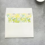 "Spring Green Watercolor Square Envelope Liner | Set of 10 | For 5x7” invitations" - Envelope Liners in green by Cotton and Bow