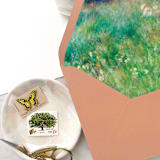 "A7 Envelope Liners Renoir's Meadow Scene (set of 10)" - Envelope Liners in multicolor by Design by Laney
