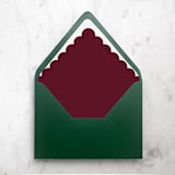 "A7 Envelope Liners Holiday Scalloped Red (set of 10)" - Envelope Liners in red by Design by Laney