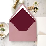 "A7 Envelope Liners Holiday Scalloped Red (set of 10)" - Envelope Liners in red by Design by Laney