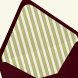 "Sage Green Stripe Envelope Liner | Set of 10" - Envelope Liners in green by Paper Haven