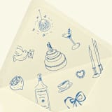 "Wedding Celebration Doodles Envelope Liner | Set of 10" - Envelope Liners in multicolorassorted-colors by Paper Haven