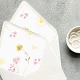 "Wildflower Watercolor Envelope Liner | Set of 10 | For 5x7” invitations" - Envelope Liners in multicolor by Cotton and Bow