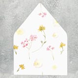 "Wildflower Watercolor Envelope Liner | Set of 10 | For 5x7” invitations" - Envelope Liners in multicolor by Cotton and Bow