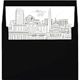 "Washington, D.C./ US Capital Skyline Envelope Liner with custom text/saying | Set of 10 | For 5x7 Minted Square Flap Envelope" - Envelope Liners in white by Kimee Meyer
