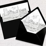 "Washington, D.C./ US Capital Skyline Envelope Liner with custom text/saying | Set of 10 | For 5x7 Minted Square Flap Envelope" - Envelope Liners in white by Kimee Meyer
