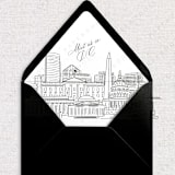 "Washington, D.C./ US Capital Skyline Envelope Liner with custom text/saying | Set of 10 | For 5x7 Minted Square Flap Envelope" - Envelope Liners in white by Kimee Meyer