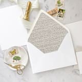 "A7 Envelope Liners Linen Texture Taupe (set of 10)" - Envelope Liners in beige by Design by Laney