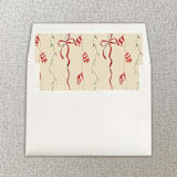 "Merry Christmas Stripes Square Envelope Liner | Set of 10" - Envelope Liners in multicolor by Cotton and Bow