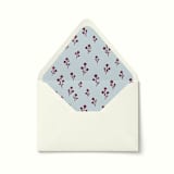"Burgundy and Blue Hand Drawn Floral Envelope Liner | Set of 10" - Envelope Liners in blue by Paper Haven