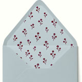 "Burgundy and Blue Hand Drawn Floral Envelope Liner | Set of 10" - Envelope Liners in blue by Paper Haven