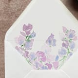 "Purple Floral Envelope Liner | Set of 10 | For 5x7” invitations" - Envelope Liners in purple by Cotton and Bow