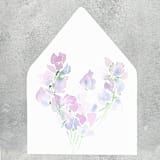"Purple Floral Envelope Liner | Set of 10 | For 5x7” invitations" - Envelope Liners in purple by Cotton and Bow
