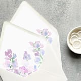 "Purple Floral Envelope Liner | Set of 10 | For 5x7” invitations" - Envelope Liners in purple by Cotton and Bow