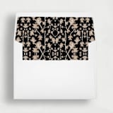 "Black and Blush Pink Floral Liner | Set of 25 Square Envelope Liners" - Envelope Liners in black by Nikki Turner