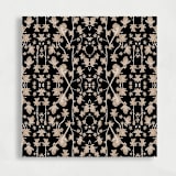 "Black and Blush Pink Floral Liner | Set of 25 Square Envelope Liners" - Envelope Liners in black by Nikki Turner