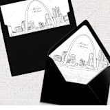 "St. Louis Skyline Envelope Liner with custom text/saying | Set of 10 | For 5x7 Minted Square Flap Envelope" - Envelope Liners in white by Kimee Meyer