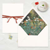 "A7 Envelope Liners // Field of Poppies (Set of 25)" - Envelope Liners in green by Clover and Lamb