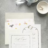 "Butterfly Watercolor Square Envelope Liner | Set of 10 | For 5x7” invitations " - Envelope Liners in multicolor by Cotton and Bow